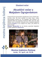 akusticni vecer plakat